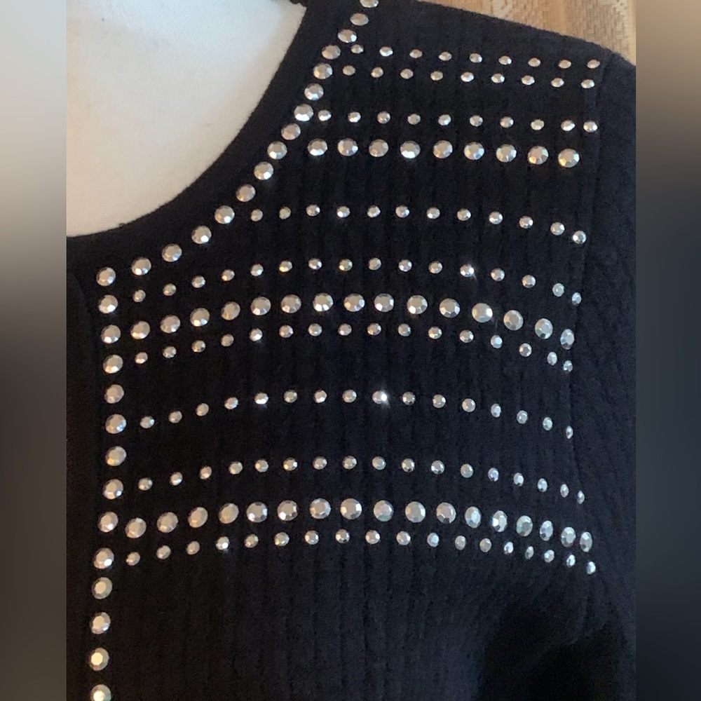 ALFRED DUNNER WAFFLE TEXTURE OPEN FRONT CARDIGAN - SZ PETITE MEDIUM - Picture 2 of 7